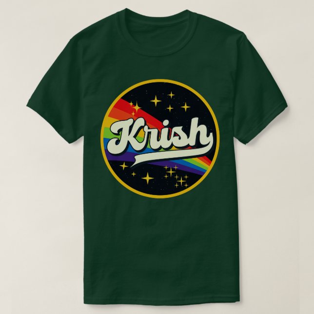 Krish Rainbow In Space Vintage Style T-Shirt (Design Front)