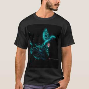 Krishna and mor Pankh design T-shirt for men