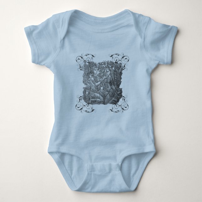 Krishna and Radha Baby Bodysuit (Front)