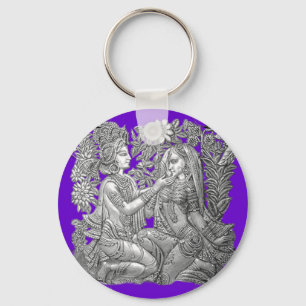 Krishna and Radha keychain