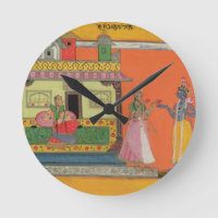 Krishna arriving at Radha's house, illustration fr