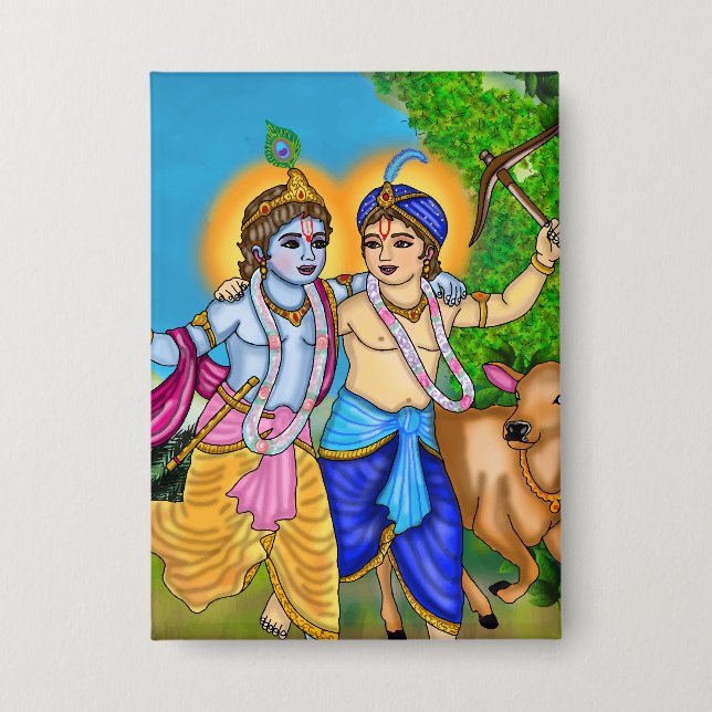 Krishna Balram Button (Front)