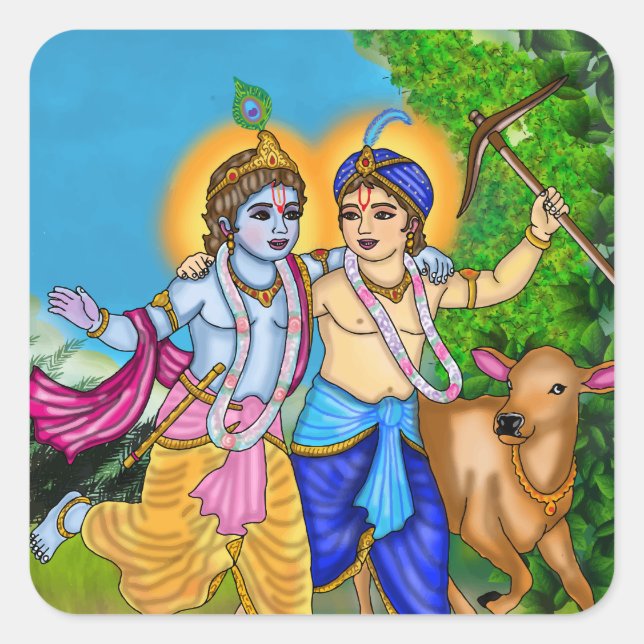 Krishna Balram Stickers (Front)