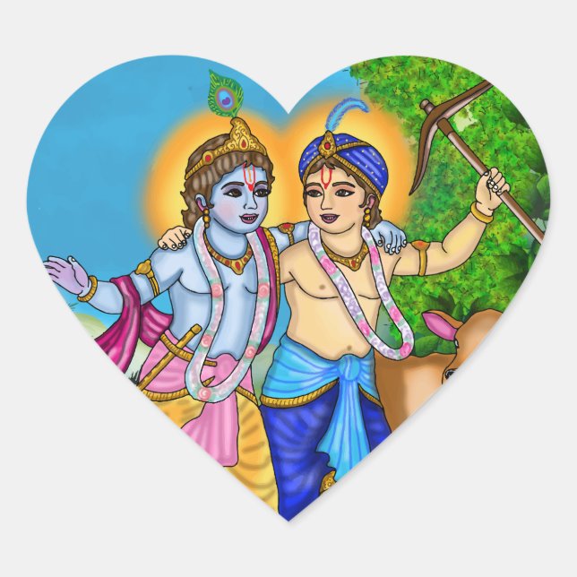 Krishna Balram Stickers (Front)