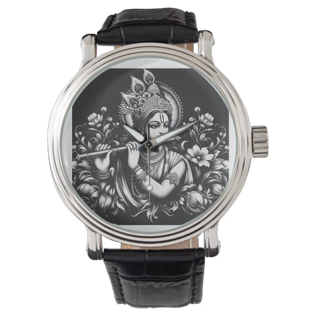 Krishna Black and White Watch (Front)