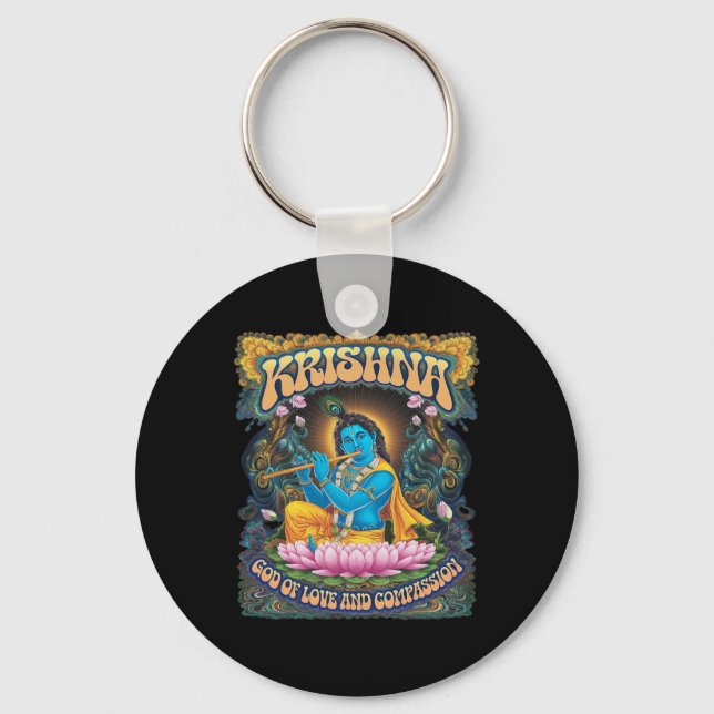 Krishna Hinduism  Key Ring (Front)