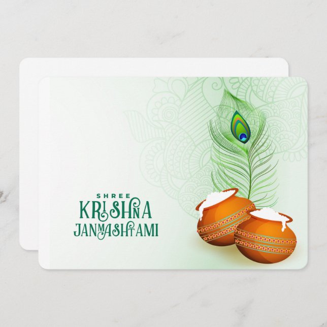Krishna Janmashtami Holiday Card (Front/Back)