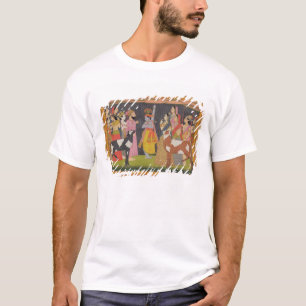 Krishna lifting Mount Govardhana, from the 'Bhagav T-Shirt
