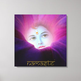 Krishna Morning Glory Namaste Stretched Canvas Pri Print