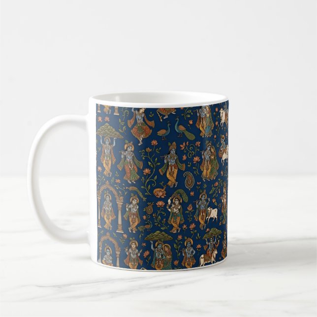 Krishna Pattern Coffee Mug (Left)