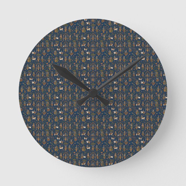 Krishna Pattern Round Clock (Front)