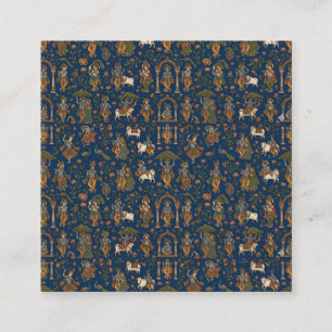Krishna Pattern Square Business Card