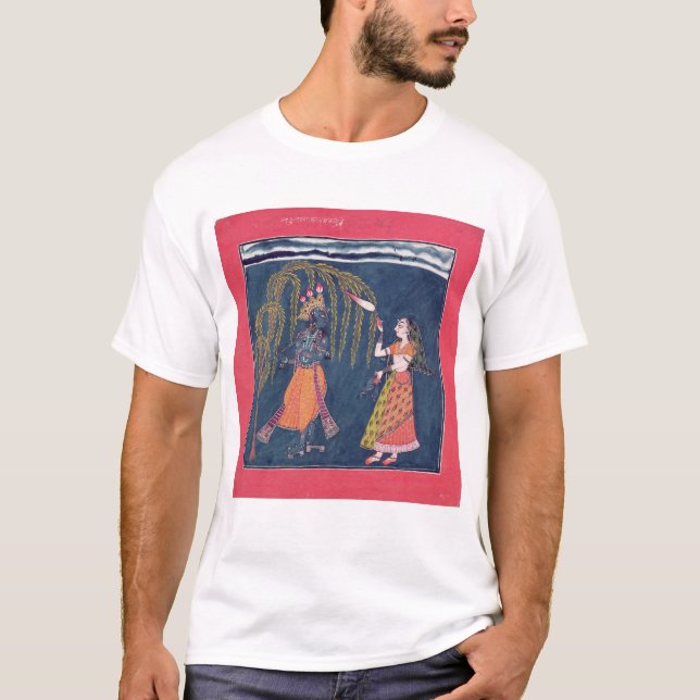 Krishna playing a flute, from the 'Vahula T-Shirt (Front)