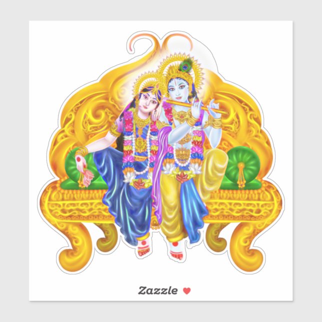 Krishna Radha Vigneshwara Psychedelic Hinduism (Sheet)