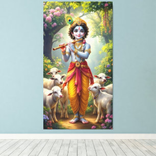  Krishna, the Divine Shepherd Canvas Print