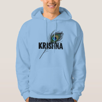 KRISHNA with a peacock feather Hoodie