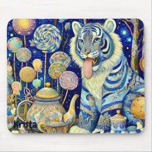 KRISTA ~ Paisley Tiger ~ tea party  ~ Mousepad