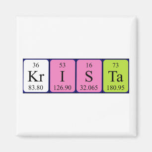 Krista periodic table name magnet