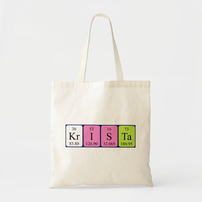 Krista periodic table name tote bag (Front)