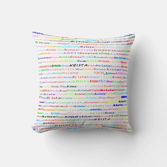 Krista Text Design II Throw Pillow (Front)