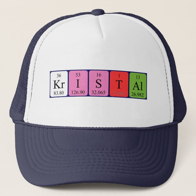 Kristal periodic table name hat (Front)
