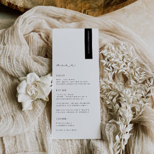 KRISTEN Modern Wedding Place Card Menu