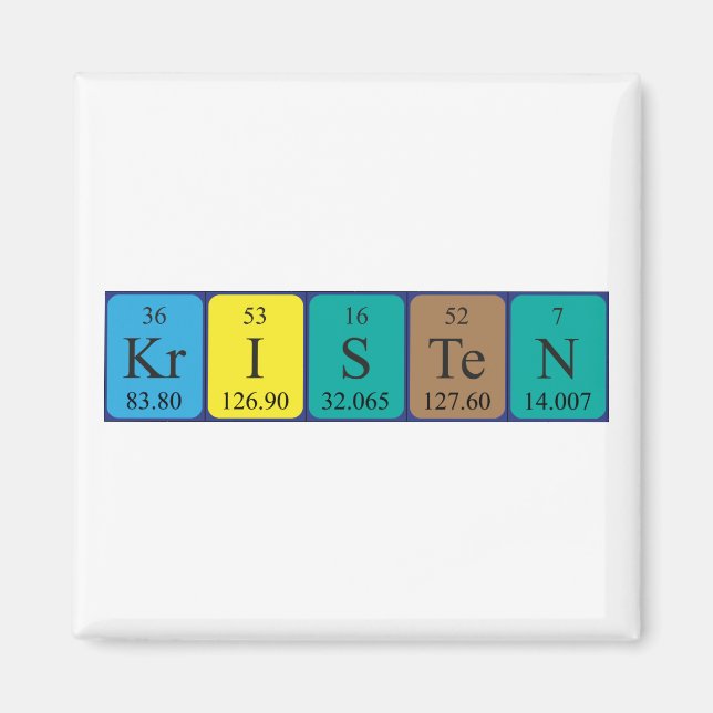 Kristen periodic table name magnet (Front)