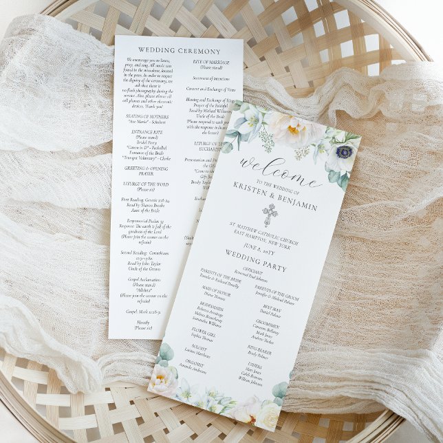 Kristen White Catholic Wedding Ceremony Program (Creator Uploaded)