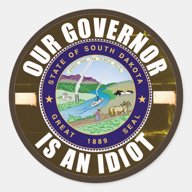Kristi Noem is an idiot Classic Round Sticker (Front)
