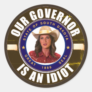 Kristi Noem is an idiot Classic Round Sticker