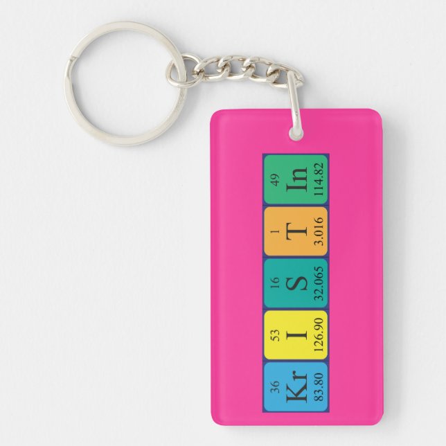 Kristin periodic table name keyring (Front)