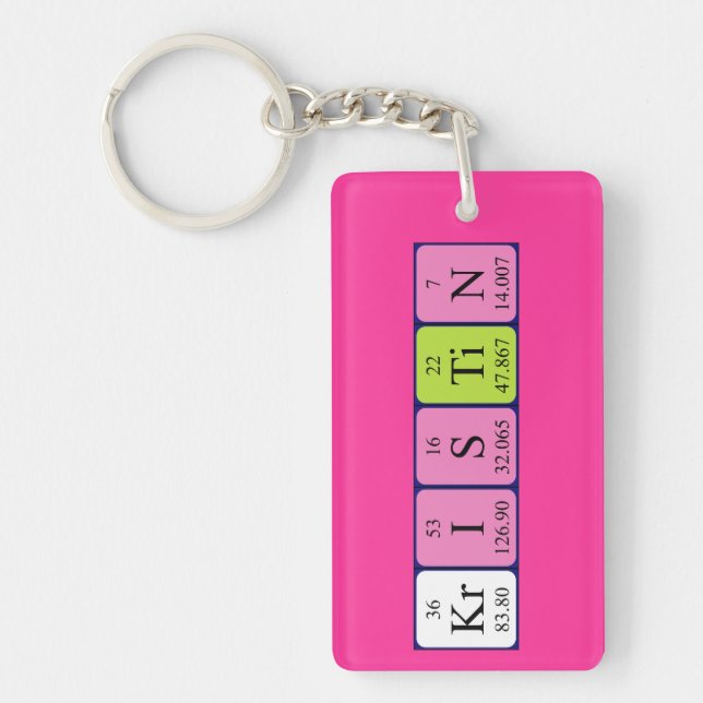 Kristin periodic table name keyring (Front)