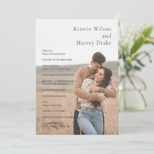 Kristin Photo Modern Wedding Programme