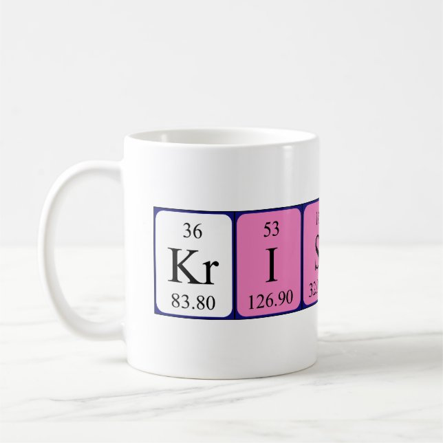 Kristina periodic table name mug (Left)