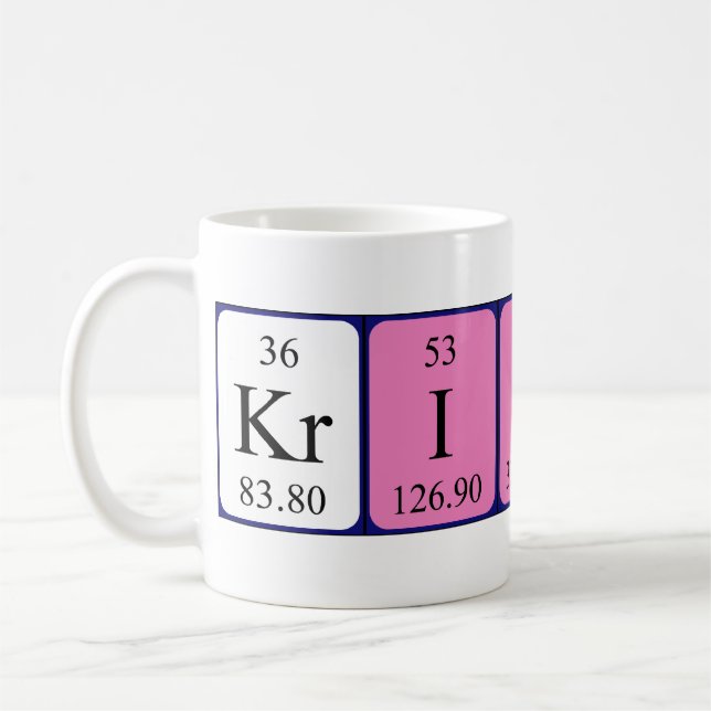 Kristina periodic table name mug (Left)