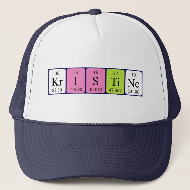 Kristine periodic table name hat (Front)