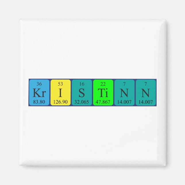 Kristinn periodic table name magnet (Front)