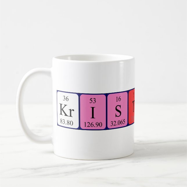 Kristoffer periodic table name mug (Left)