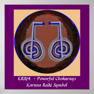 KRIYA -  Karuna Reiki Healing Symbol Poster