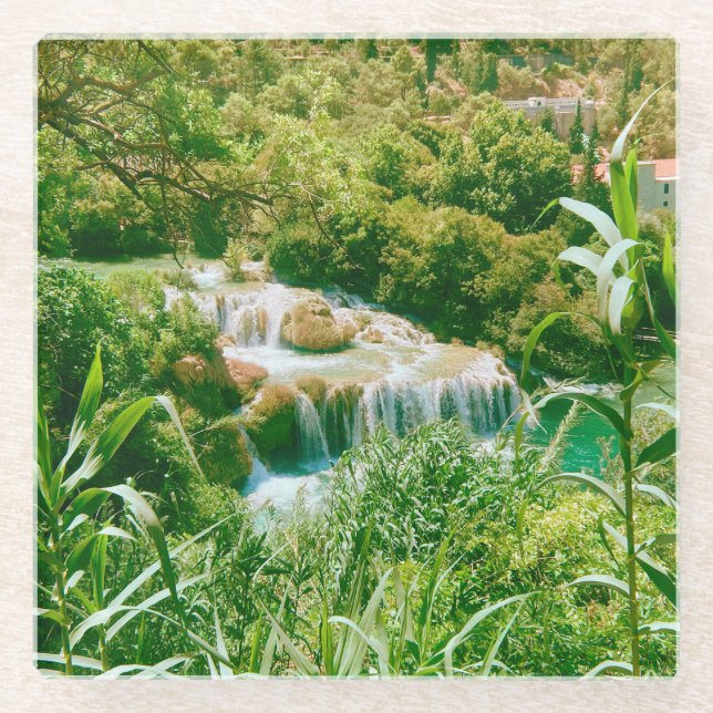 Krka National Park Glass Coaster (Front)