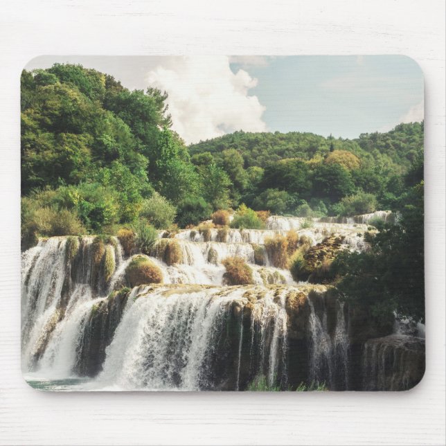 Krka National Park - waterfall Skradinski buk Mouse Pad (Front)