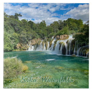 Krka Waterfalls in Croatia remote panorama travel Tile