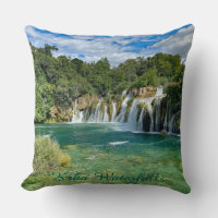 Krka Waterfalls in Croatia remote panorama view