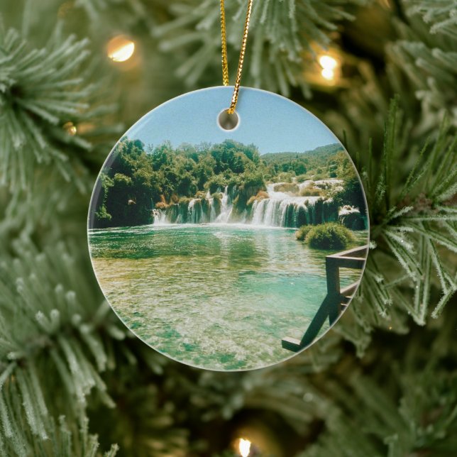 Krka Waterfalls -Krka National Park - Croatia Ceramic Tree Decoration (Tree)