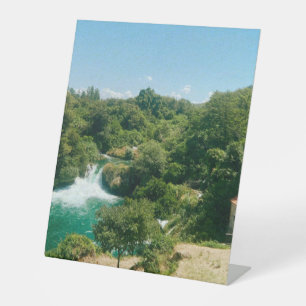 Krka Waterfalls -Krka National Park - Croatia Pedestal Sign