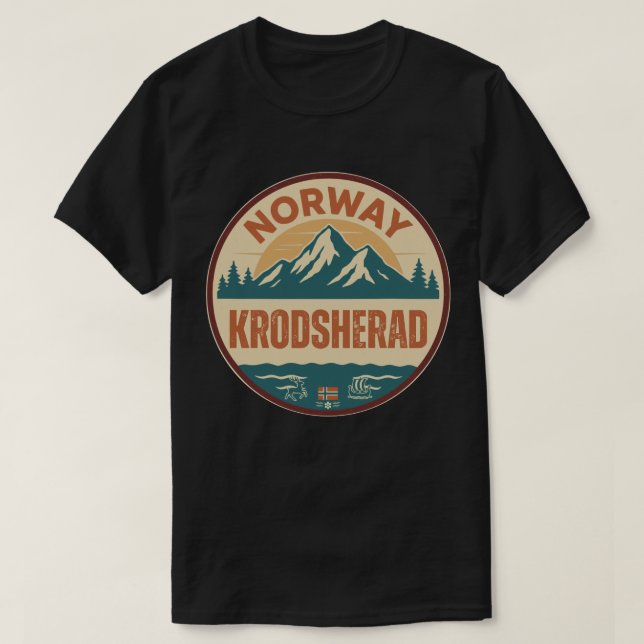 Krodsherad, Norge Norway T-Shirt (Design Front)
