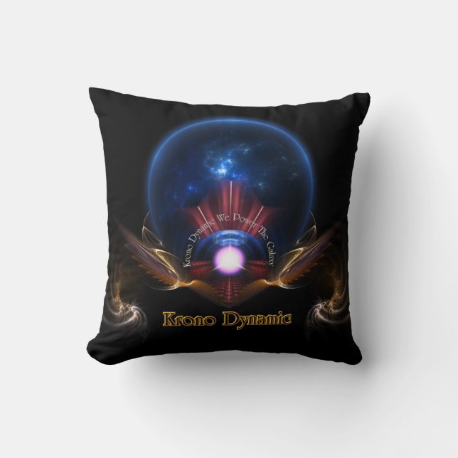 Krono Dynamic Fractal Art Decorative Pillow (Front)