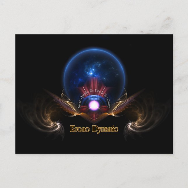 Krono Dynamic Fractal Art Postcard (Front)