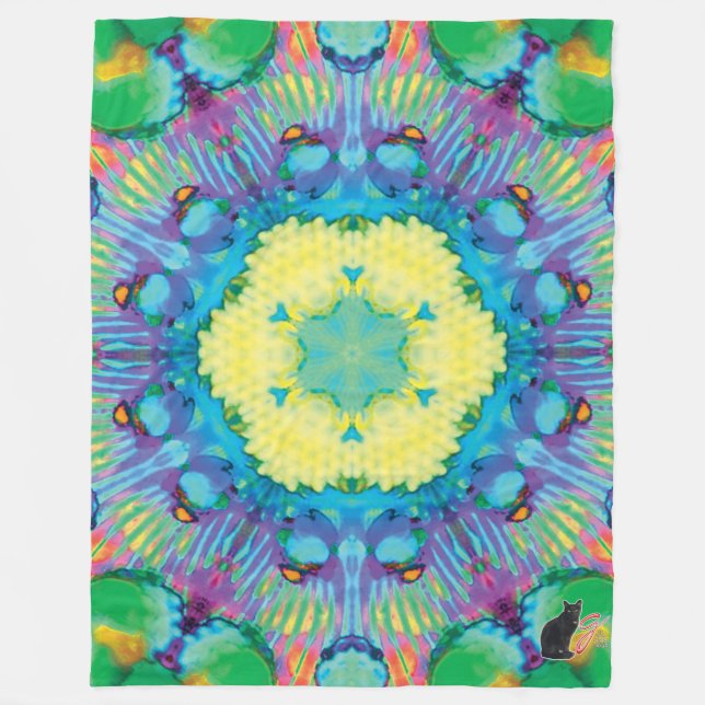 Kronos Kaleidoscope Fleece Blanket (Front)