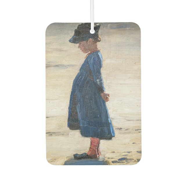 Kroyer - Little Girl standing on Skagen Beach Car Air Freshener (Front)